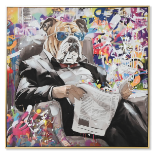 Cuadro lienzo Bulldog Ingles