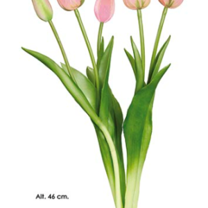 MANOJO TULIPANES 46 cm. Rosa Claro.