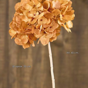 HORTENSIA. 45 cm. Ø 20 cm. Naranja